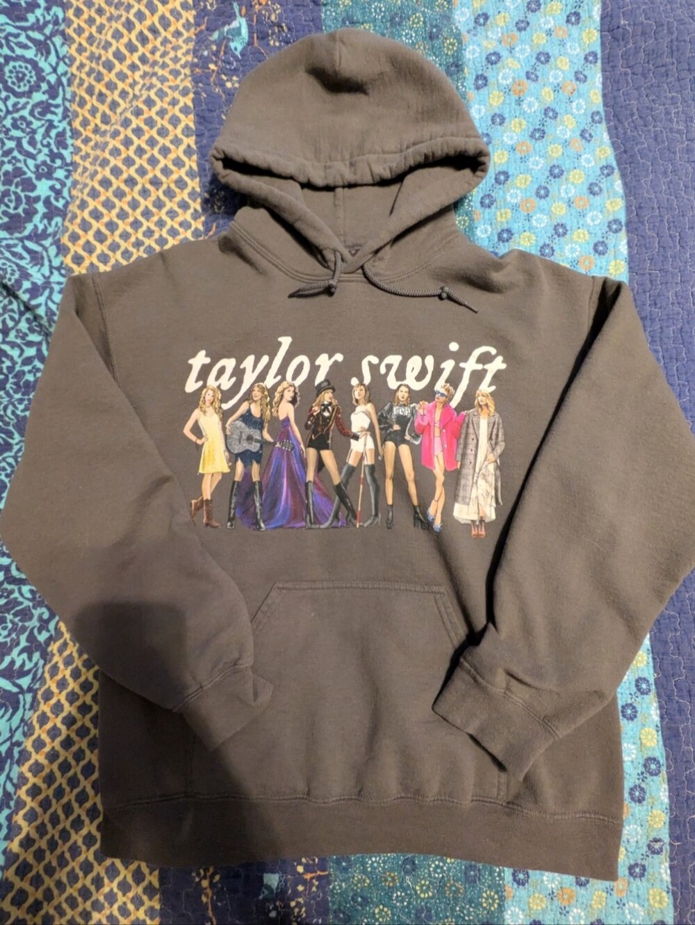 Taylor Swift Eras Dark Gray Hoodie Medium